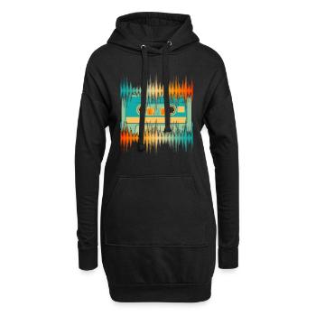 Equalizer Sound Technology Gift Cassette Soundwave - Sweat-shirt à capuche long Femme - noir - Devant