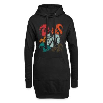 Écureuil - Sweat-shirt à capuche long Femme - noir - Devant