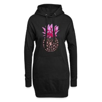 Ananas Axolotl - Sweat-shirt à capuche long Femme - noir - Devant