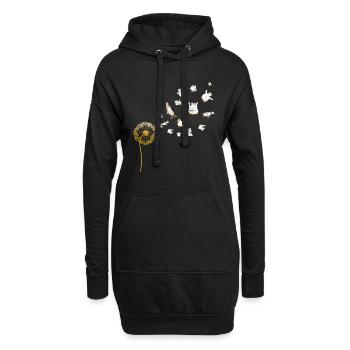 Zoo Animal Lover Cadeau Pissenlit Pingouin - Sweat-shirt à capuche long Femme - noir - Devant
