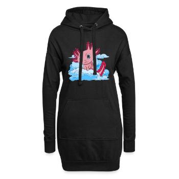 Amphibiens Salamandre Animal Gift Nuages Axolotl - Sweat-shirt à capuche long Femme - noir - Devant