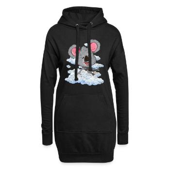 Australie Animal Zoo Animal Gift Nuages Koala - Sweat-shirt à capuche long Femme - noir - Devant