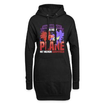 Ozean Tierliebhaber Meerestier Geschenk Kampffisch - Hoodie-Kleid - Schwarz - Vorne