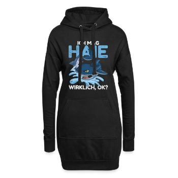 Hai - Hoodie-Kleid - Schwarz - Vorne