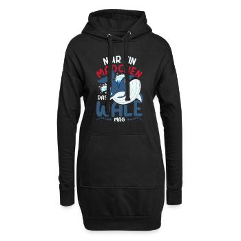 Schwertwal Ozean Killerwal Mädchen Geschenk Wal - Hoodie-Kleid - Schwarz - Vorne
