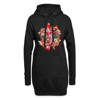 Nishikigoi Koi Fischzucht Geschenk Koi Karpfen - Hoodie-Kleid - Schwarz - Vorne