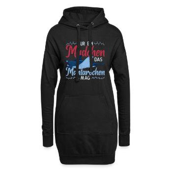Nur ein Mädchen das Mantarochen mag Mantarochen - Hoodie-Kleid - Schwarz - Vorne