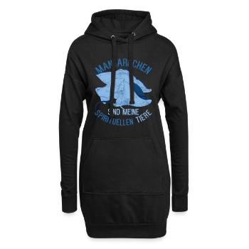 Mantarochen sind meine spirituellen Tiere Manta - Hoodie-Kleid - Schwarz - Vorne