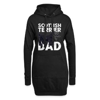 Scottish Terrier Papa Vatertag Geschenk Scottie - Hoodie-Kleid - Schwarz - Vorne