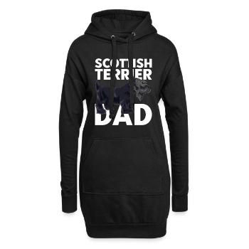 Scottie Papa Hunde Vatertag Scottish Terrier - Hoodie-Kleid - Schwarz - Vorne