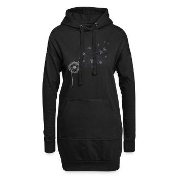 Scottie Hunde Geschenk Pusteblume Scottish Terrier - Hoodie-Kleid - Schwarz - Vorne