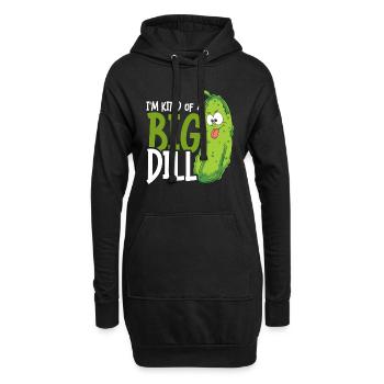 Dillgurke Essiggurke Geschenk Lustiges Gurke - Hoodie-Kleid - Schwarz - Vorne