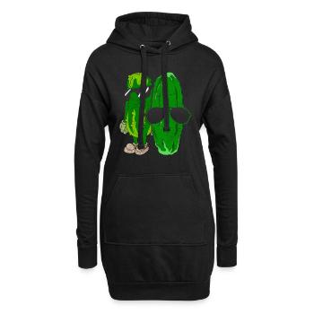 Coole Sonnenbrille Essiggurke Geschenk Saure Gurke - Hoodie-Kleid - Schwarz - Vorne