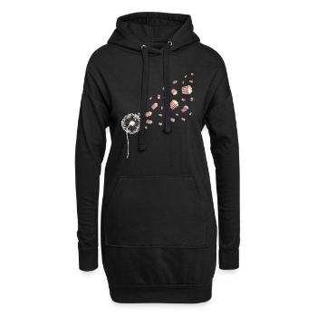Popcorn Liebhaber Geschenk Pusteblume Popcorn - Hoodie-Kleid - Schwarz - Vorne