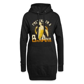 Je fais semblant d’être une banane Drôle de banane - Sweat-shirt à capuche long Femme - noir - Devant