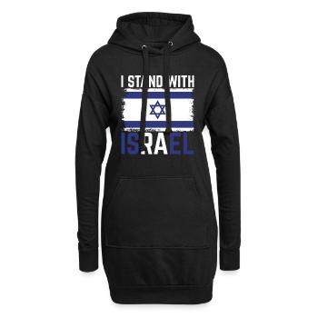 Drapeau israélien Étoile israélienne de David Israël - Sweat-shirt à capuche long Femme - noir - Devant