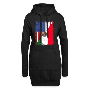 Mexikaner USA Flagge Amerikaner Geschenk Mexiko - Hoodie-Kleid - Schwarz - Vorne