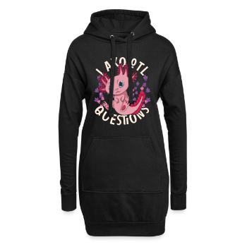 Salamander Haustier Geschenk Lustiges Axolotl - Hoodie-Kleid - Schwarz - Vorne