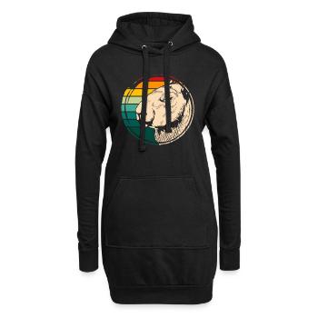 Animal Lover Rodent Gift Retro Capybara - Hoodie Dress - black - Front