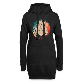Rodent Animal Lover Gift Retro Capybara - Hoodie Dress - black - Front