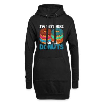 Candy Sprinkle Donut Cadeau Donut Drôle - Sweat-shirt à capuche long Femme - noir - Devant