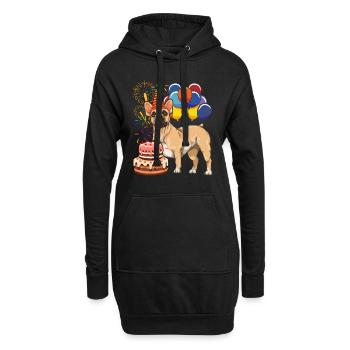 Frenchie Dogs Fête d’anniversaire Cadeau Bulldog - Sweat-shirt à capuche long Femme - noir - Devant