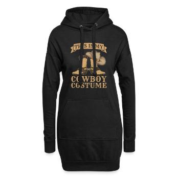 Cowboy Stiefel Hut Kostüm Party Geschenk Cowboy - Hoodie-Kleid - Schwarz - Vorne