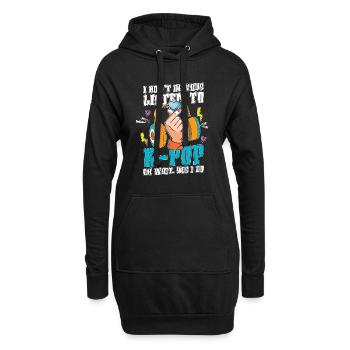 Oh attendez, Corée musique cadeau drôle K Pop - Sweat-shirt à capuche long Femme - noir - Devant