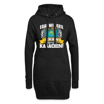 Kasache Kasachstan Kasachin Kasachisch Geschenk - Hoodie-Kleid - Schwarz - Vorne