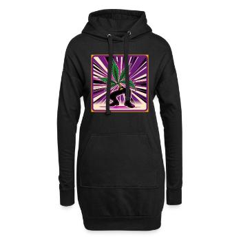 Stoned Striders - Hoodie-Kleid - Schwarz - Vorne