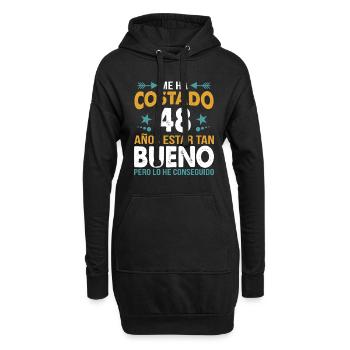 ME HA COSTADO 48 ANOS ESTAR TAN BUENO - Sweat-shirt à capuche long Femme - noir - Devant