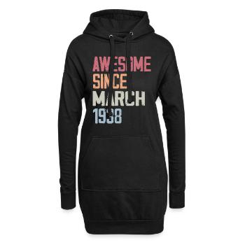 1938 März Geburtstag März 1938 Geschenk - Hoodie-Kleid - Schwarz - Vorne