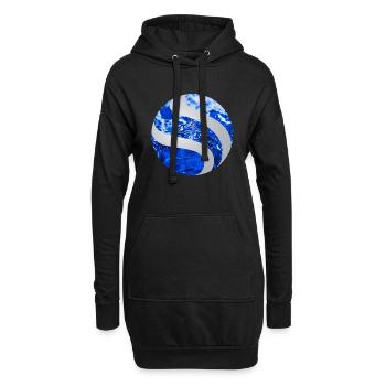 Ballon eau - Sweat-shirt à capuche long Femme - noir - Devant