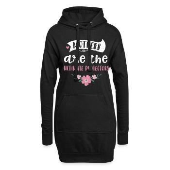 Les mères sont les protectrices ultimes - Sweat-shirt à capuche long Femme - noir - Devant