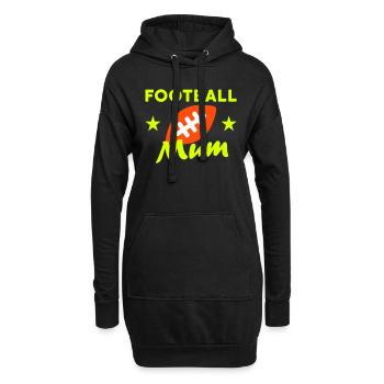 Football mum (stars, football) - Sweat-shirt à capuche long Femme - noir - Devant