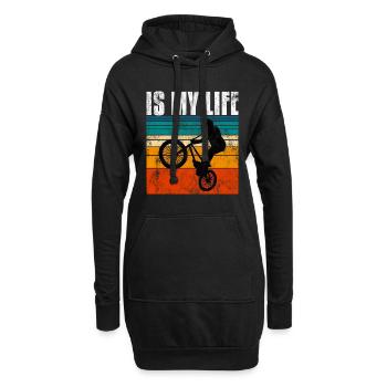 BMX is my life Bike Bike Bicycle Motocross - Hoodie Dress - black - Front