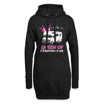 Die Königin des Wohnmobils ist Oma - Hoodie-Kleid - Schwarz - Vorne