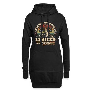Vintage 2013, Cadeau Anniversaire pour née en 2013 - Sweat-shirt à capuche long Femme - noir - Devant