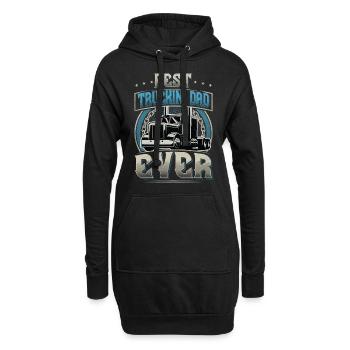 LKW Fahrer Papa Vater Vatertag - Hoodie-Kleid - Schwarz - Vorne