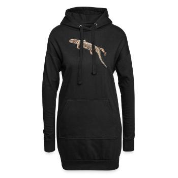 Varan - Reptile - Lézard du Nil - Reptiles en Afrique - Sweat-shirt à capuche long Femme - noir - Devant