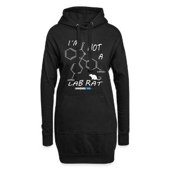 Ich bin keine Labor Ratte - Hoodie-Kleid - Schwarz - Vorne