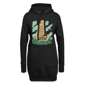Meine Garten Regeln - Hoodie-Kleid - Schwarz - Vorne