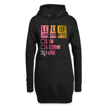funk - Sweat-shirt à capuche long Femme - noir - Devant