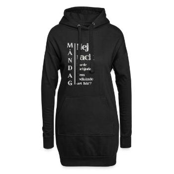 Un design amusant pour ceux qui détestent le lundi - Sweat-shirt à capuche long Femme - noir - Devant