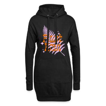 Plant Mama Motif imprimé élégant - Sweat-shirt à capuche long Femme - noir - Devant