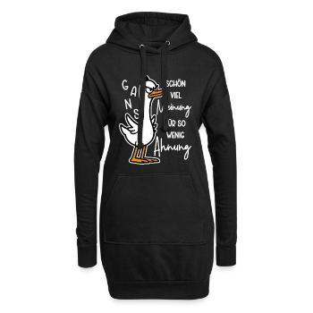 Gans schön viel Meinung für so wenig Ahnung - Hoodie-Kleid - Schwarz - Vorne