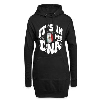 Mexikanische DNA Mexiko Flagge Hispanisch - Hoodie-Kleid - Schwarz - Vorne