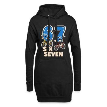 67 Six Seven meme Cycling - Italian Lust - Sweat-shirt à capuche long Femme - noir - Devant