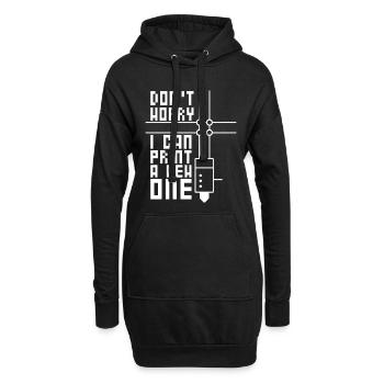 3D-Drucken 3D-Filament-3D-Drucker - Hoodie-Kleid - Schwarz - Vorne