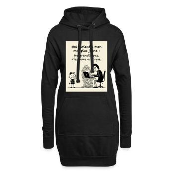 Grandir Est Une Arnaque Humour - Hoodie-Kleid - Schwarz - Vorne